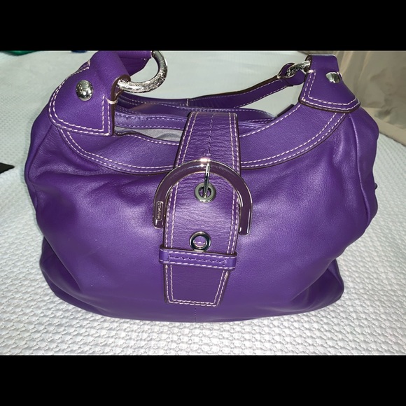 *SOLD*.  Purple Coach Purse - Picture 1 of 9